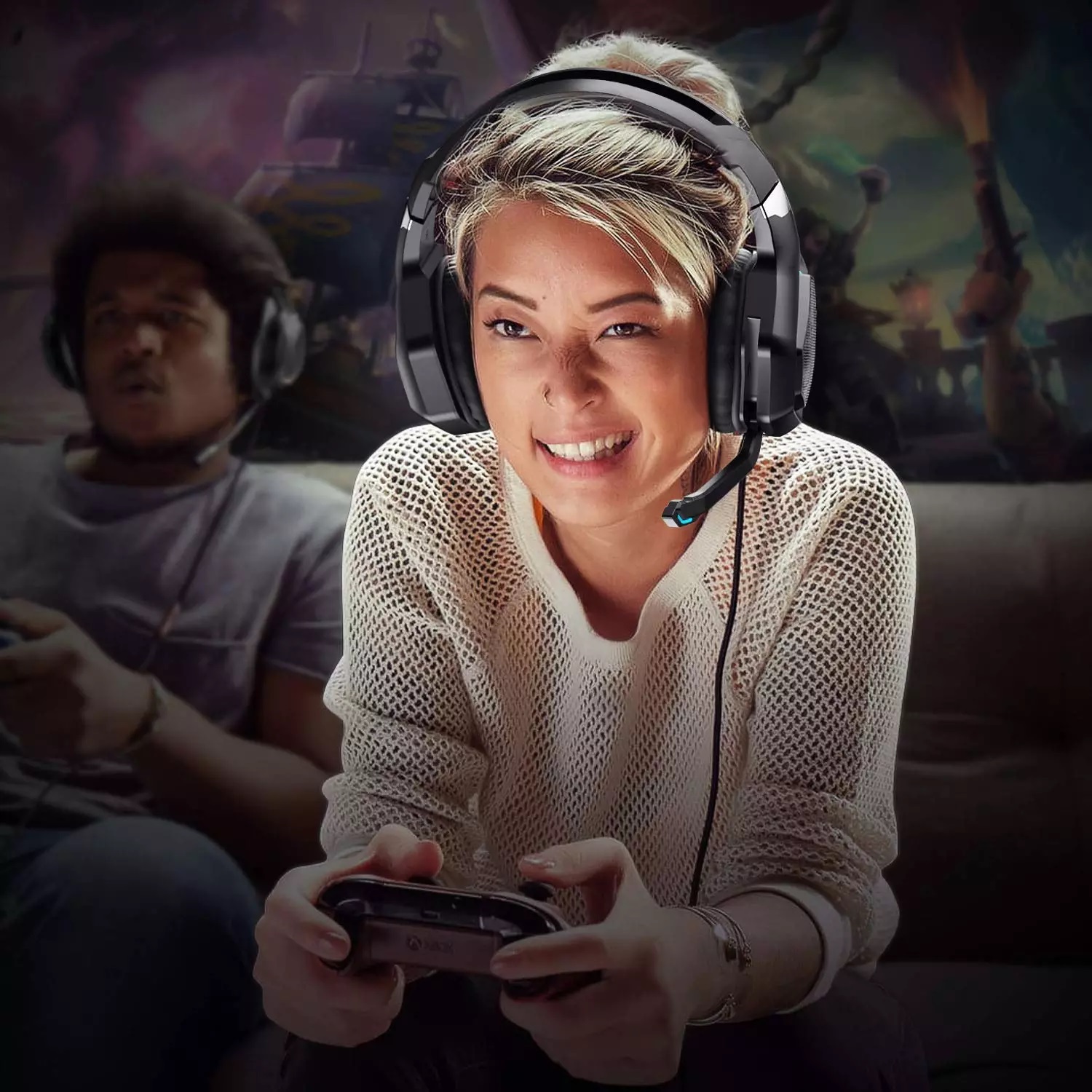 K-10 Pro High End Gaming Headset RGB Zwart - Afbeelding 6
